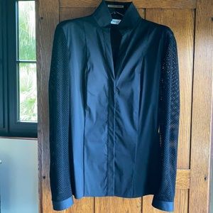 Akris Punto cotton stretch blouse